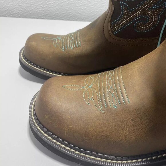 NWT Ariat Brown and Black Heeled Boots - Picture 4 of 8